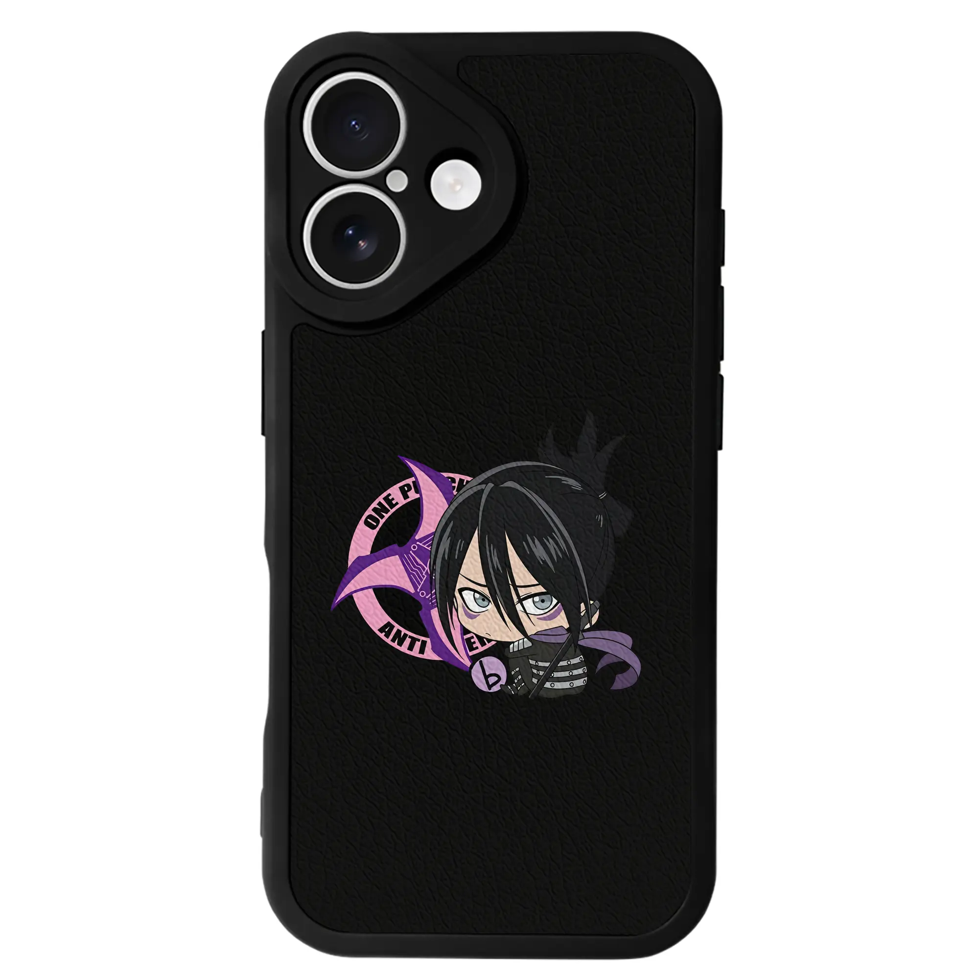 ワンパンマン グッズ 音速のソニック - IPhone 16シリーズ対応 ・ シリコンスマホケース ・ レザー調 ・ 高精度フィット ・ 耐衝撃 ・ ワイヤレス充電対応 ・ 精密カット